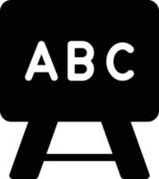 Ilustración de vector de tablero abc en un fondo. Símbolos de calidad premium. Iconos vectoriales para concepto y diseño gráfico.