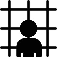 ilustración de vector de cárcel criminal en un fondo. símbolos de calidad premium. iconos vectoriales para concepto y diseño gráfico.