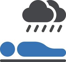 ilustración de vector de lluvia de sueño en un fondo. símbolos de calidad premium. iconos vectoriales para concepto y diseño gráfico.