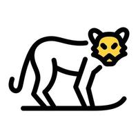 Ilustración de vector de tigre en un fondo. Símbolos de calidad premium. Iconos vectoriales para concepto y diseño gráfico.