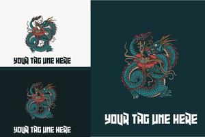 artwork design of dragon abstract vector illustration