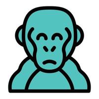 monkey vector illustration on a background.Premium quality symbols.vector icons for concept and graphic design.