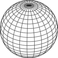 Wireframe sphere globe vector