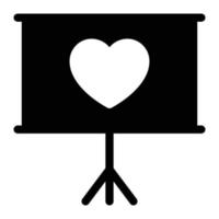 Ilustración de vector de tablero de amor en un fondo. Símbolos de calidad premium. iconos vectoriales para concepto y diseño gráfico.