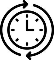 ilustración de vector de recarga de tiempo en un fondo. símbolos de calidad premium. iconos vectoriales para concepto y diseño gráfico.