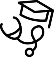 ilustración vectorial de grado médico en un fondo. símbolos de calidad premium. iconos vectoriales para concepto y diseño gráfico. vector