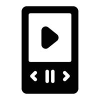 ilustración de vector de reproductor de video en un fondo. símbolos de calidad premium. iconos vectoriales para concepto y diseño gráfico.