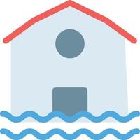 ilustración de vector de casa de inundación en un fondo. símbolos de calidad premium. iconos vectoriales para concepto y diseño gráfico.