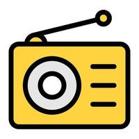 ilustración de vector de radio en un fondo. símbolos de calidad premium. iconos vectoriales para concepto y diseño gráfico.