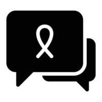 ilustración de vector de mensaje de cáncer en un fondo. símbolos de calidad premium. iconos vectoriales para concepto y diseño gráfico.