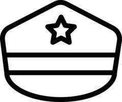 ilustración de vector de gorra de policía en un fondo. símbolos de calidad premium. iconos vectoriales para concepto y diseño gráfico.