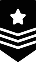 ilustración de vector de insignia del ejército en un fondo. símbolos de calidad premium. iconos vectoriales para concepto y diseño gráfico.