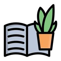 plant book vector illustration on a background.Premium quality symbols.vector icons for concept and graphic design.