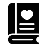 ilustración de vector de libro de amor en un fondo. símbolos de calidad premium. iconos vectoriales para concepto y diseño gráfico.