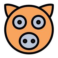 pig vector illustration on a background.Premium quality symbols.vector icons for concept and graphic design.
