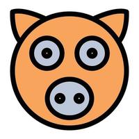 pig vector illustration on a background.Premium quality symbols.vector icons for concept and graphic design.