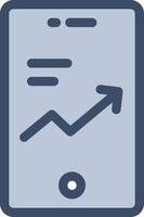mobile graph vector illustration on a background.Premium quality symbols. vector icons for concept and graphic design.