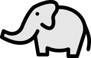 ilustración de vector de elefante en un fondo. símbolos de calidad premium. iconos vectoriales para concepto y diseño gráfico.