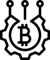 Ilustración de vector de bitcoin en un fondo. Símbolos de calidad premium. iconos vectoriales para concepto y diseño gráfico.