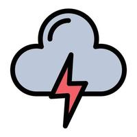 ilustración de vector de tormenta de nubes en un fondo. símbolos de calidad premium. iconos vectoriales para concepto y diseño gráfico.