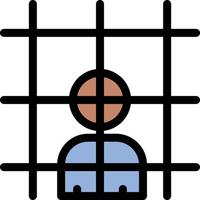 ilustración de vector de cárcel criminal en un fondo. símbolos de calidad premium. iconos vectoriales para concepto y diseño gráfico.