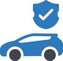 ilustración de vector de seguro de automóvil en un fondo. símbolos de calidad premium. iconos vectoriales para concepto y diseño gráfico.