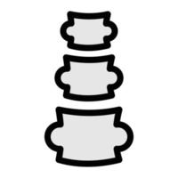 ilustración de vector de columna vertebral en un fondo. símbolos de calidad premium. iconos vectoriales para concepto y diseño gráfico.