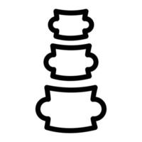 ilustración de vector de columna vertebral en un fondo. símbolos de calidad premium. iconos vectoriales para concepto y diseño gráfico.