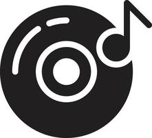 ilustración de vector de cd de música en un fondo. símbolos de calidad premium. iconos vectoriales para concepto y diseño gráfico.