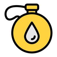 ilustración de vector de botella de aceite en un fondo. símbolos de calidad premium. iconos vectoriales para concepto y diseño gráfico.