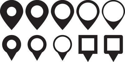 map pin location icons. Modern map markers vector