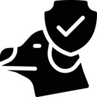 ilustración de vector de seguro de perro en un fondo. símbolos de calidad premium. iconos vectoriales para concepto y diseño gráfico.
