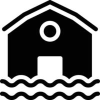 ilustración de vector de casa de inundación en un fondo. símbolos de calidad premium. iconos vectoriales para concepto y diseño gráfico.