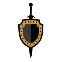 sword shield emblem vector