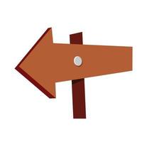 wooden arrow direction vector