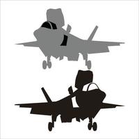 jet fighter vertical landing vector