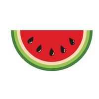 half fruit watermelon vector