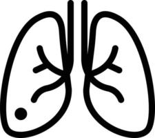 ilustración vectorial de pulmones en un fondo. símbolos de calidad premium. iconos vectoriales para concepto y diseño gráfico. vector