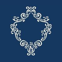 swirl ornament frame vector