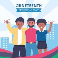 Juneteenth Freedom Day Concept Design vector