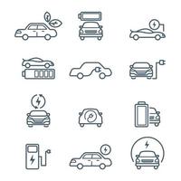 Electric Car Outline Icon