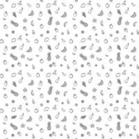 Seamless fruits and vegetables vector pattern. Doodle vector with fruits and vegetables icons on white background. Vintage vegan pattern