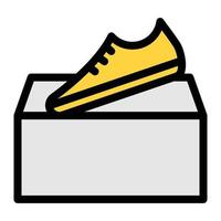 Ilustración de vector de zapato en un fondo. Símbolos de calidad premium. Iconos vectoriales para concepto y diseño gráfico.