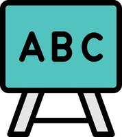 Ilustración de vector de tablero abc en un fondo. Símbolos de calidad premium. Iconos vectoriales para concepto y diseño gráfico.