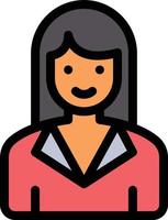 female manager vector illustration on a background.Premium quality symbols.vector icons for concept and graphic design.
