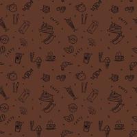 seamless pattern with food icons vector