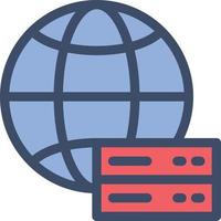 global server vector illustration on a background.Premium quality symbols. vector icons for concept and graphic design.
