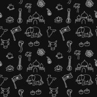 Indian vector icons. seamless pattern with doodle indian icons. you can use this as a background for a wedding card or greeting card