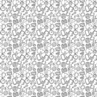 seamless pattern with business set icons. Doodle vector with business icons on white background. Vintage business icons,sweet elements background for your project