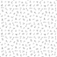 construction icons pattern. seamless doodle pattern with tools for construction. vector illustration on the theme of construction